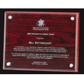 Rosewood Plaque w/Glass - 10" x 12"